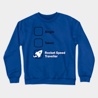 Rocket Speed Traveller Black&White Crewneck Sweatshirt